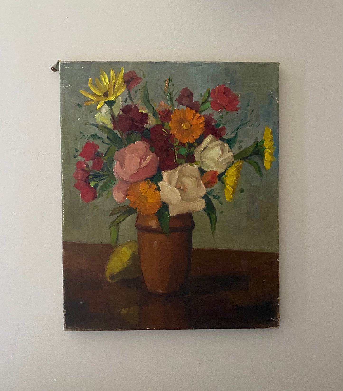 Bright and Breezy Floral Oil on Canvas - Edy Sandron