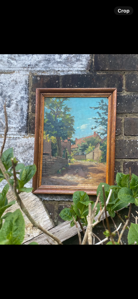 A Village View Oil Painting on Canvas