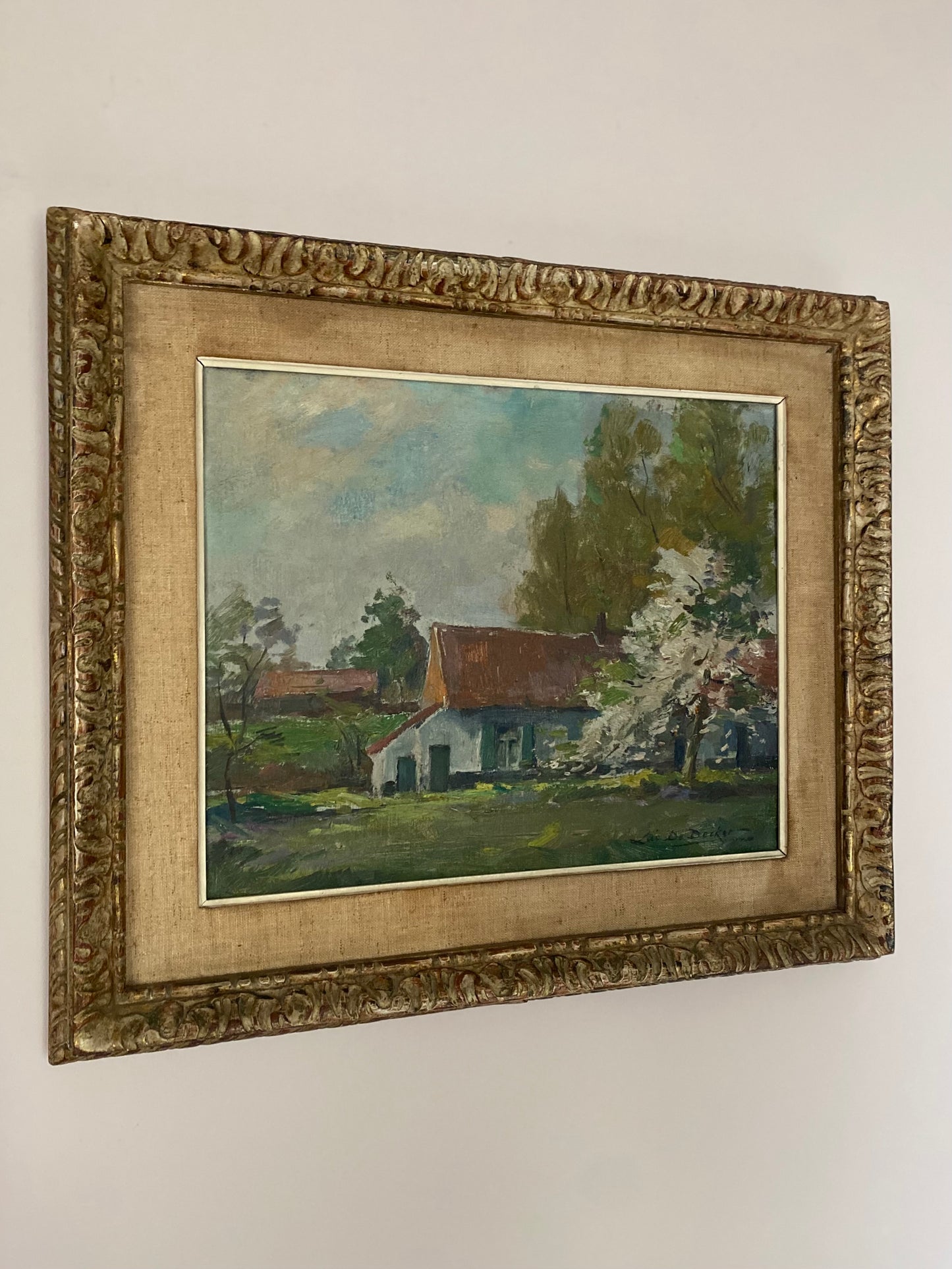 At Home in the Countryside Oil Painting L. De Decker