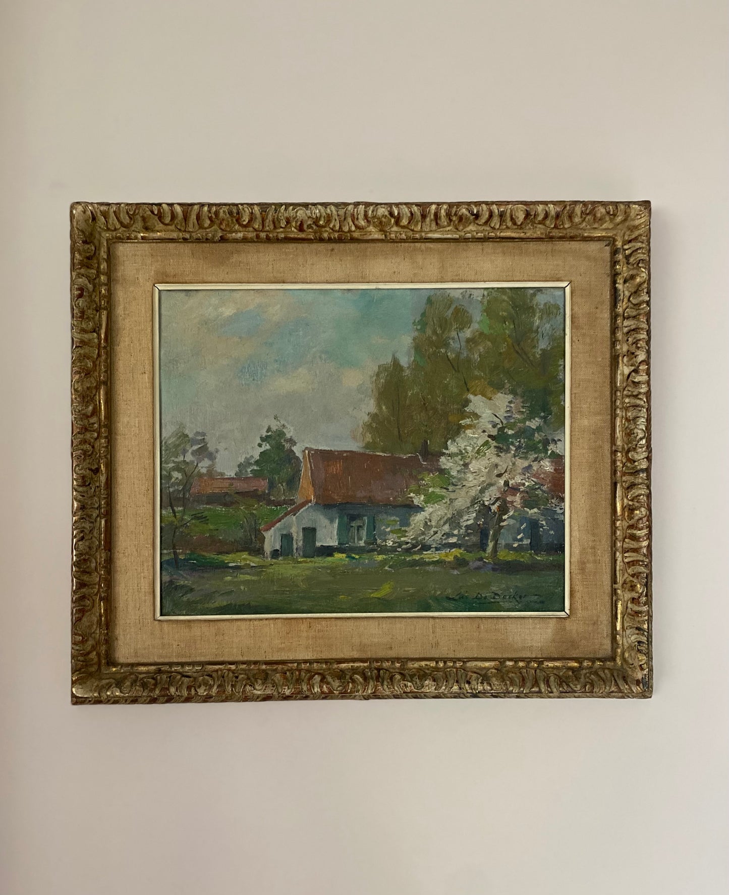 At Home in the Countryside Oil Painting L. De Decker