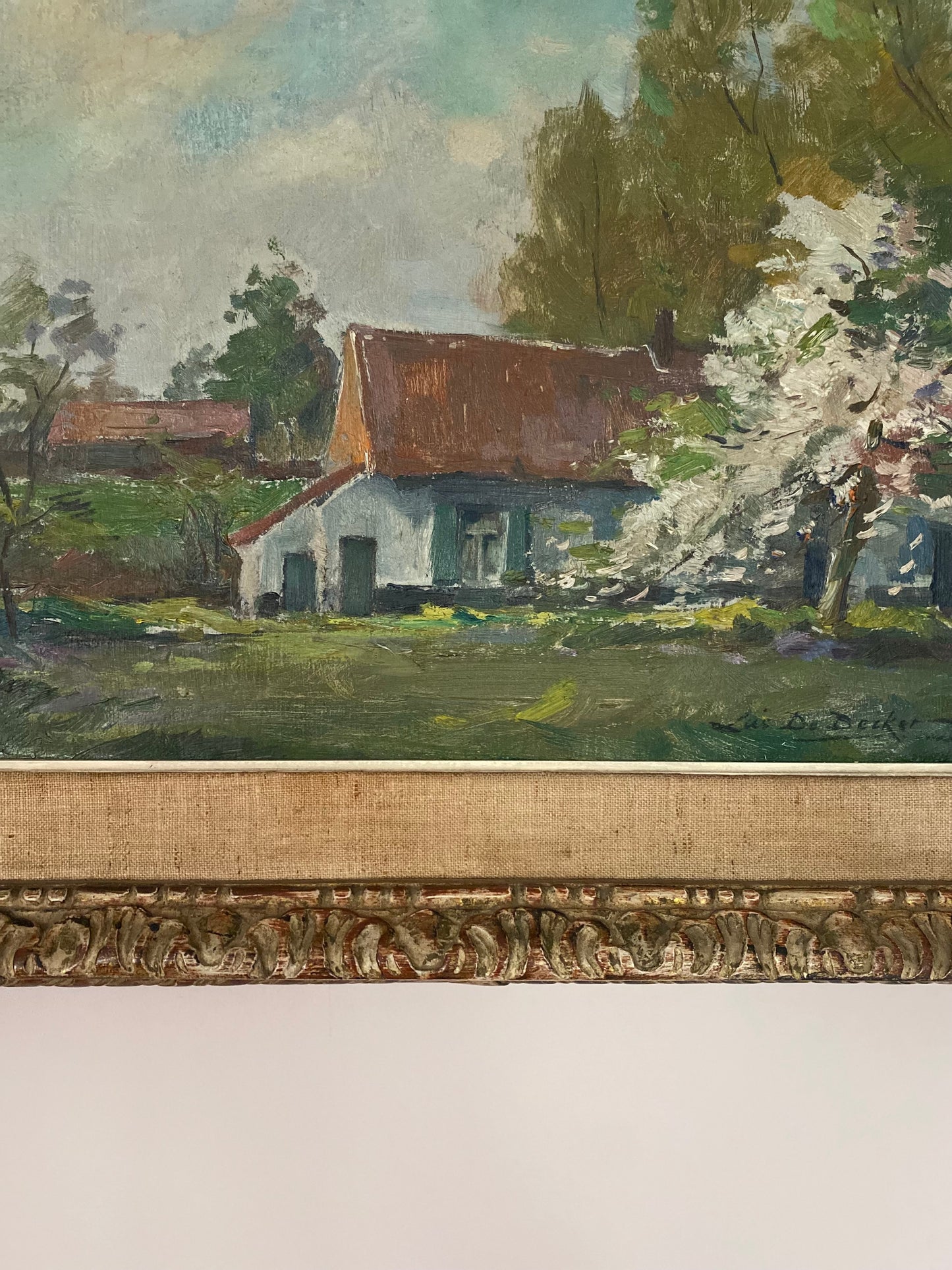 At Home in the Countryside Oil Painting L. De Decker