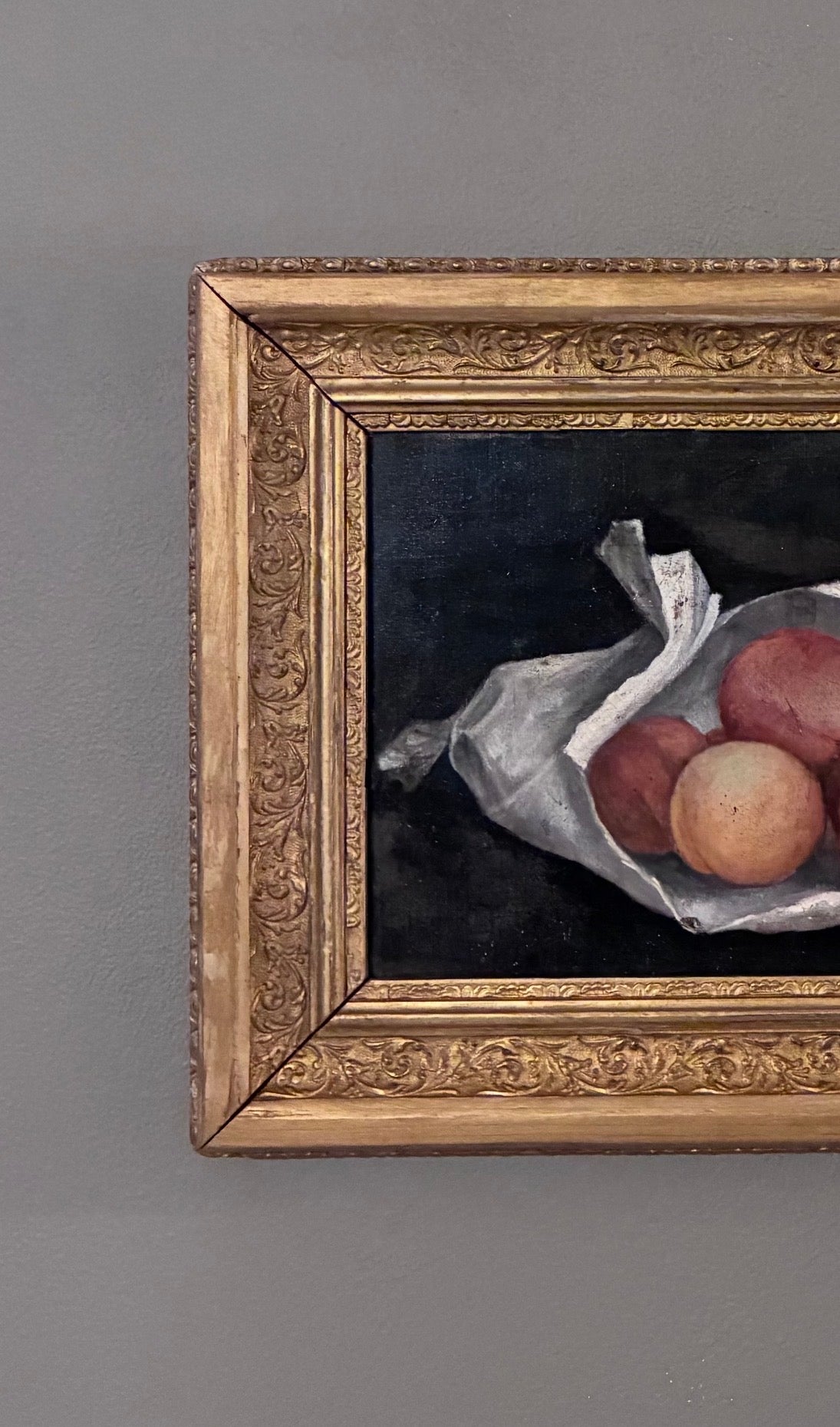 Peaches Rolling Oil on Canvas