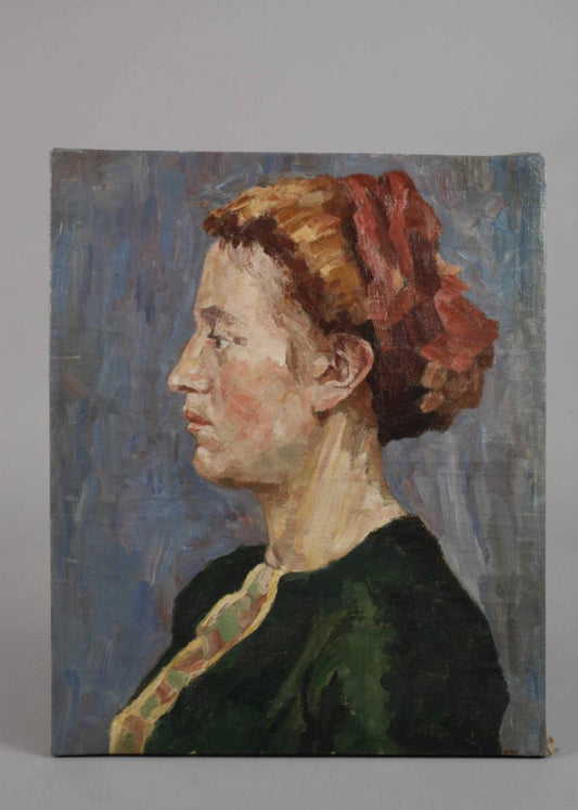 Female Side Portrait Oil on Canvas