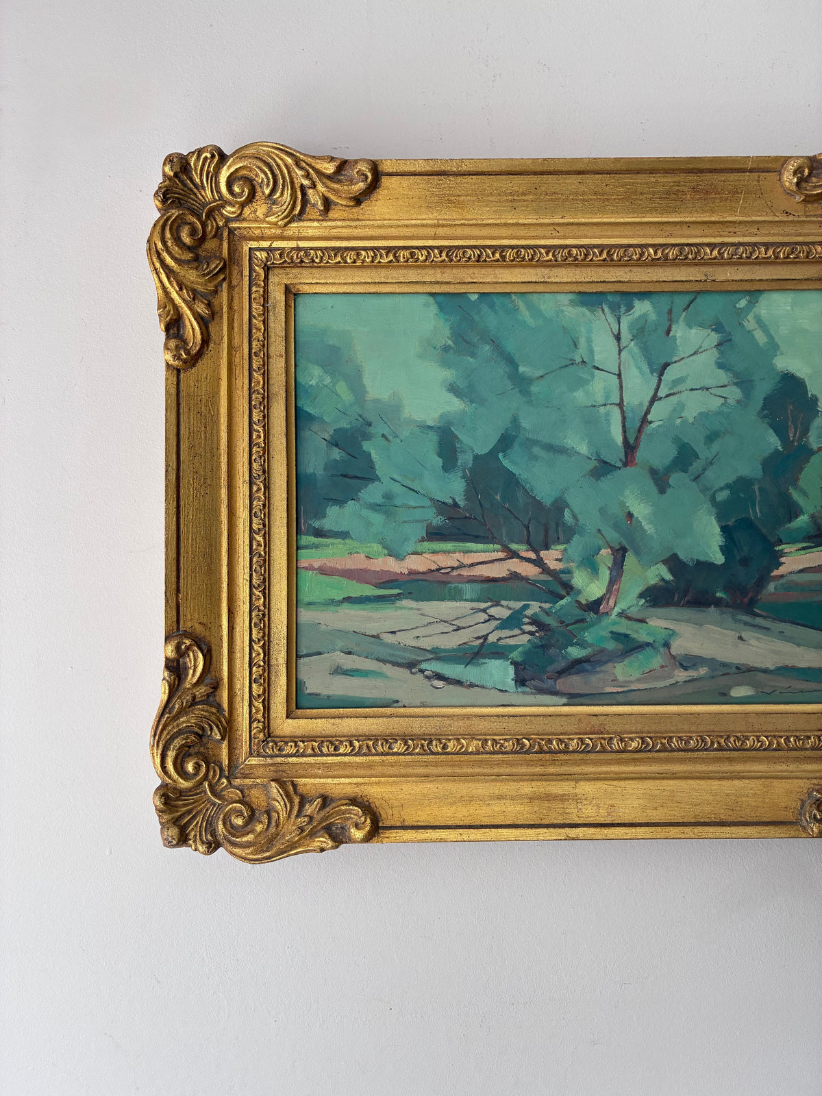 Tree by the Pond Oil Painting