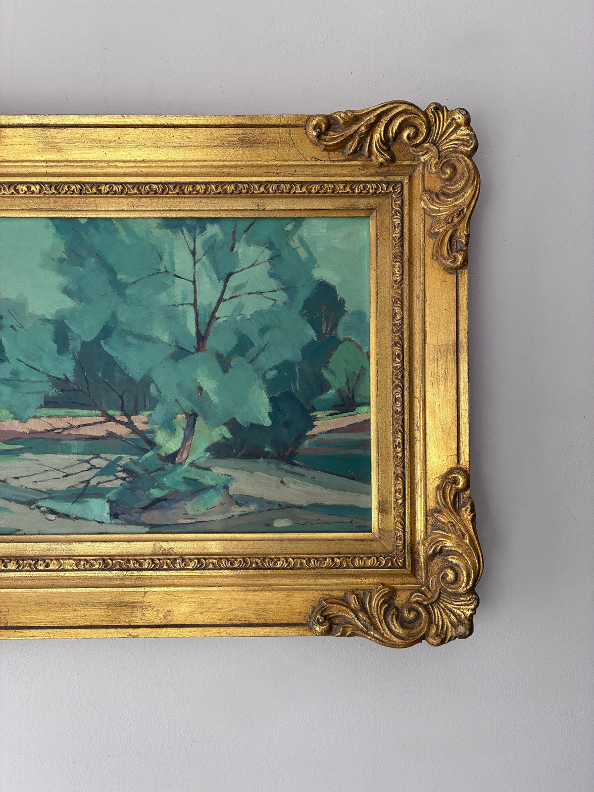Tree by the Pond Oil Painting