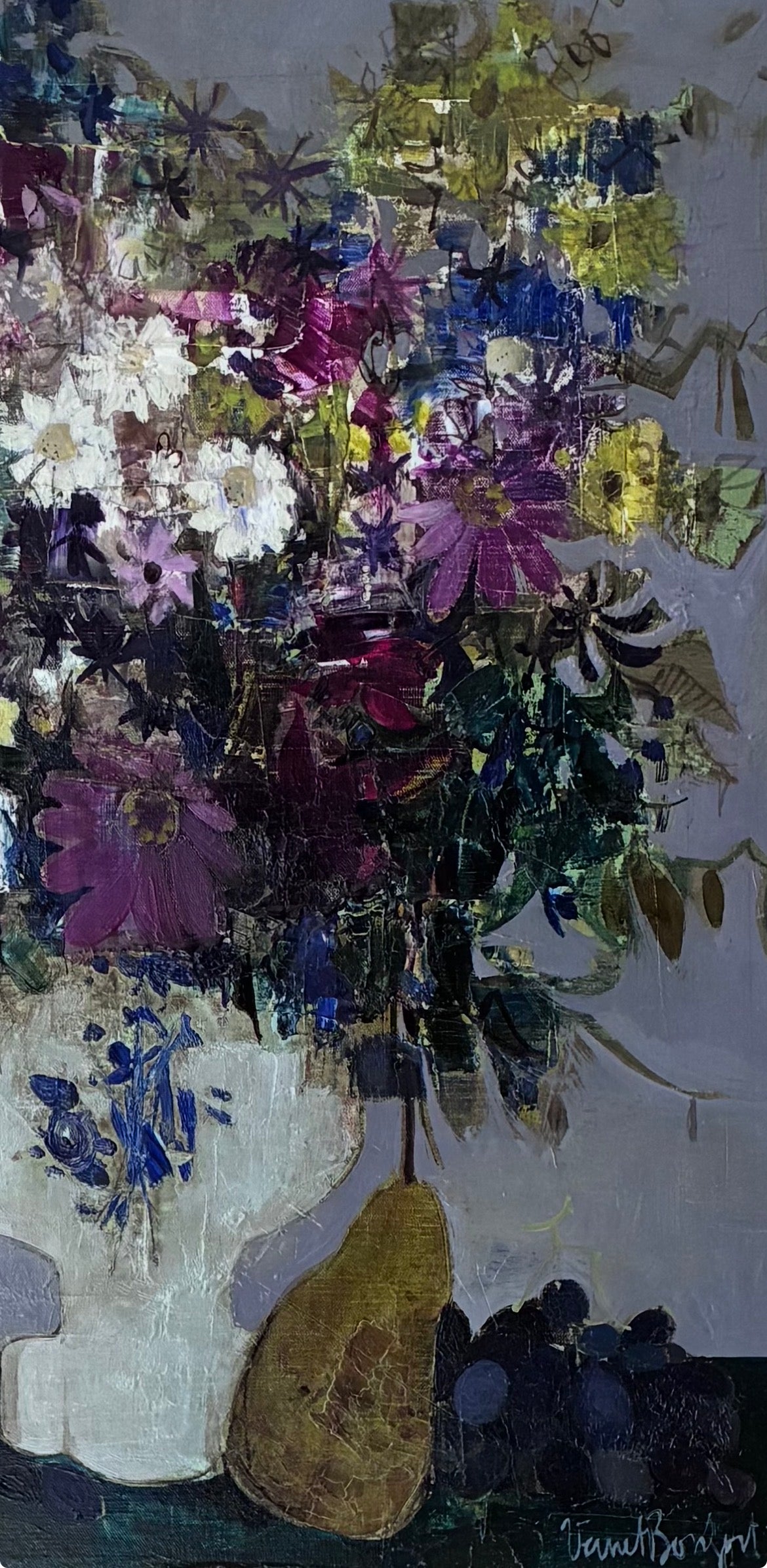 Robert Vernet-Bonfort Fleurs et Fruit Oil Painting