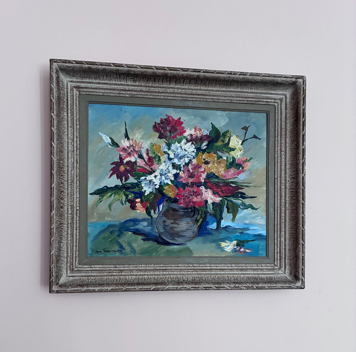 French Floral Bouquet Oil Painting