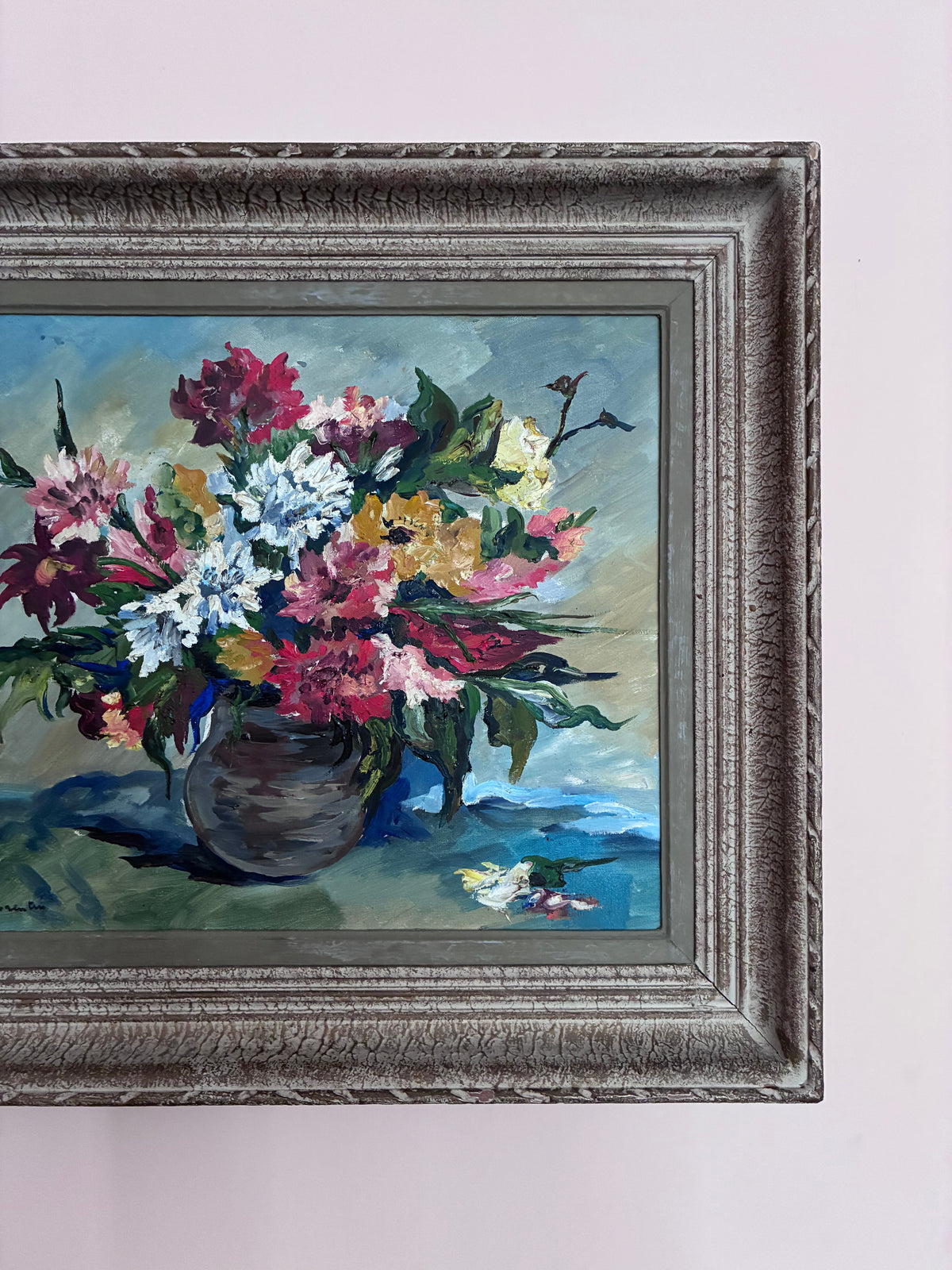 French Floral Bouquet Oil Painting