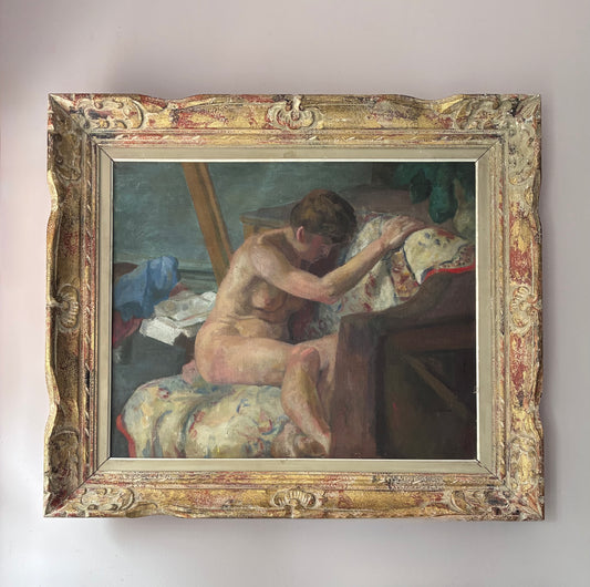 Nude on the Quilt Oil Painting