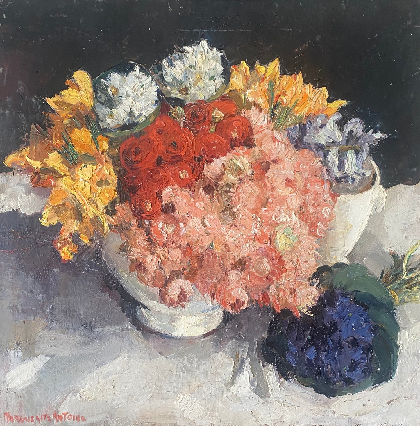 All the Colours Floral Oil Painting on Canvas