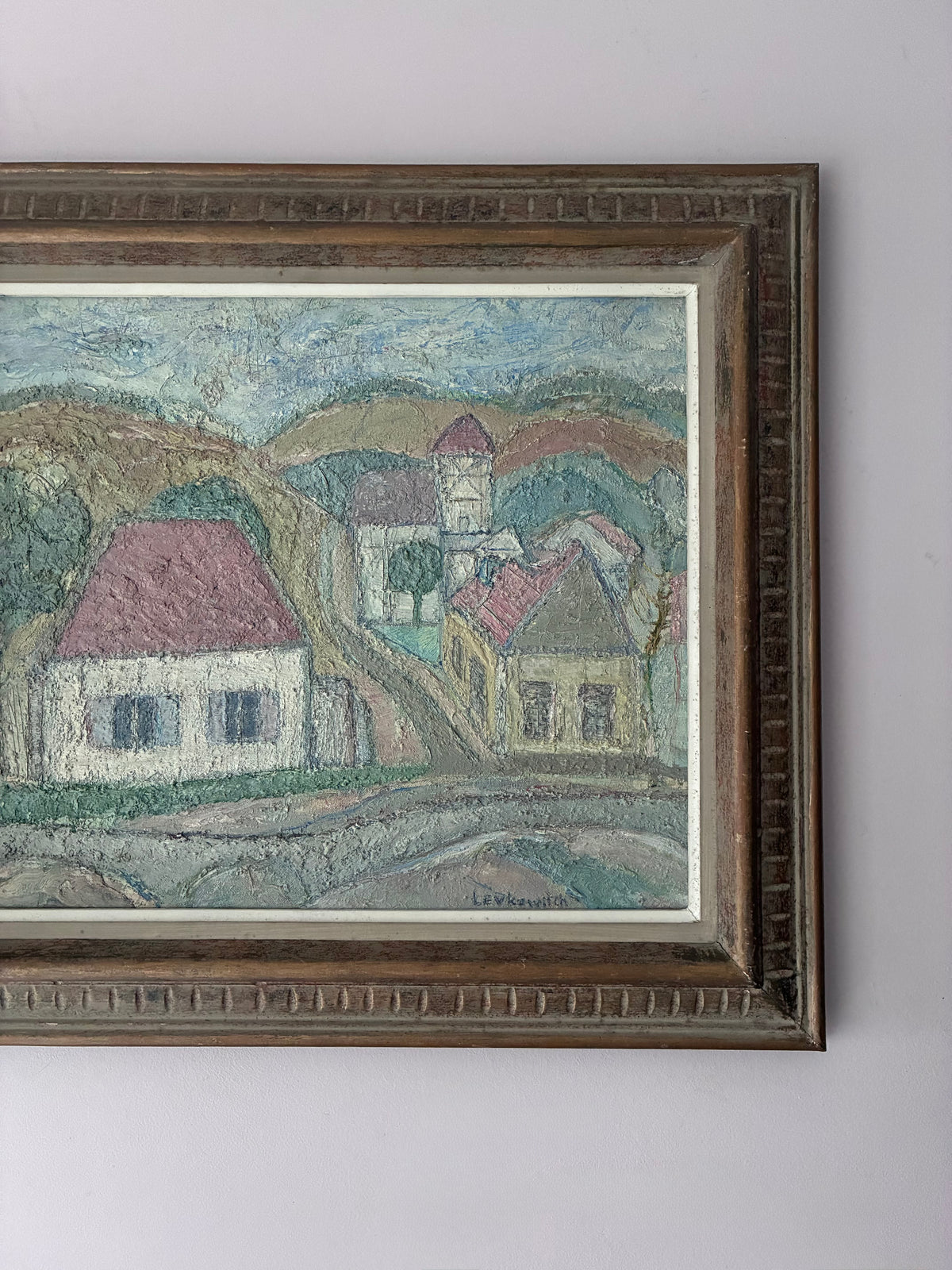 Levkovitch Rainbow Homes Oil Painting