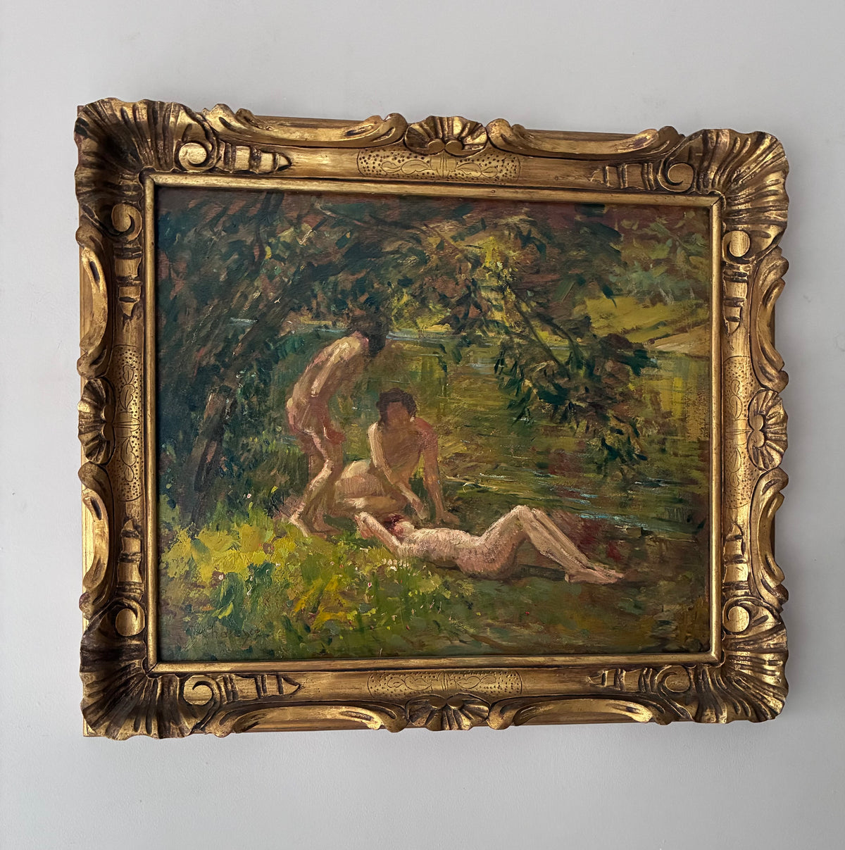 Bathers Gathering Oil Painting