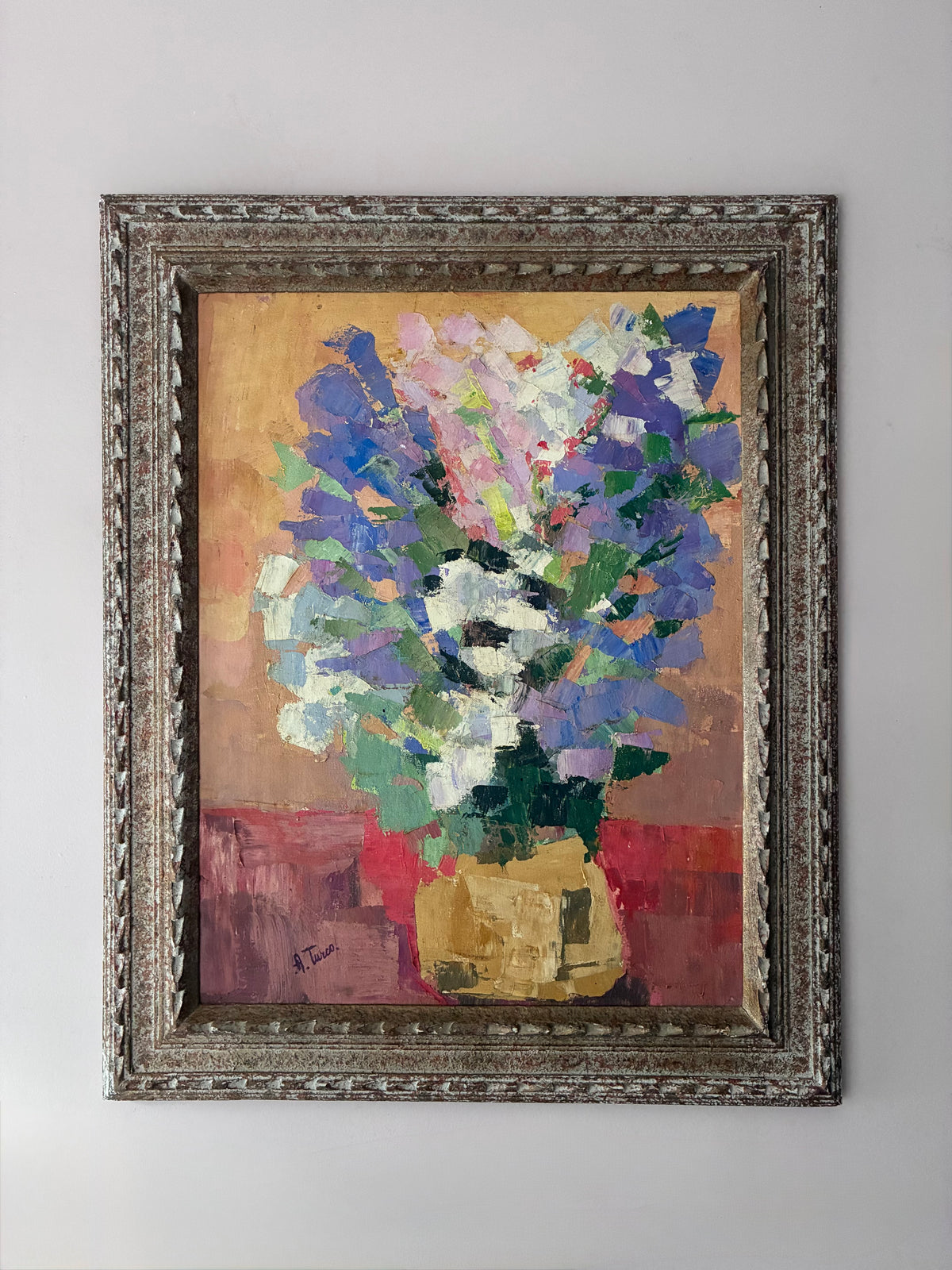 Abstract Flowers Oil Painting on Canvas