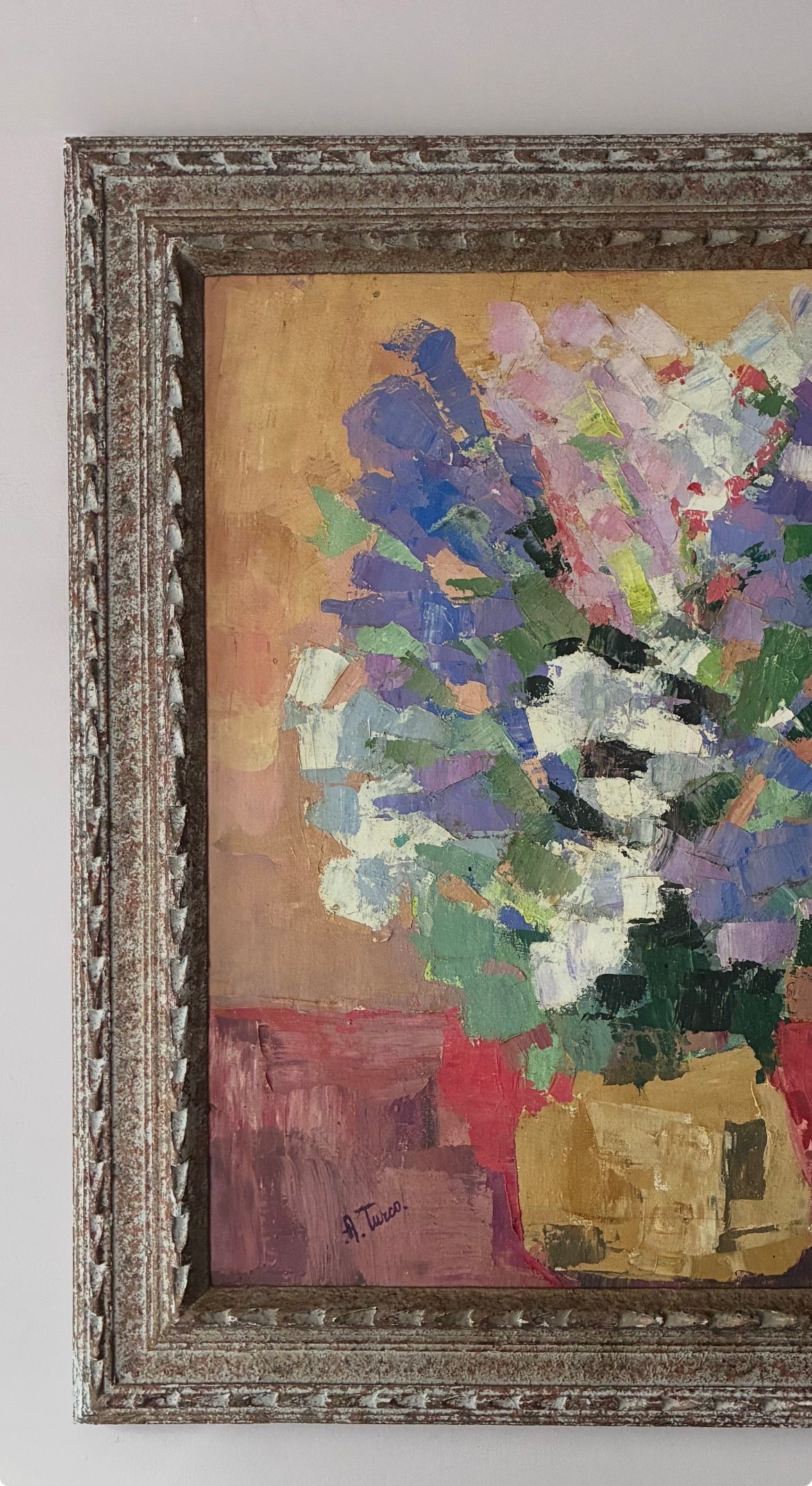 Abstract Flowers Oil Painting on Canvas