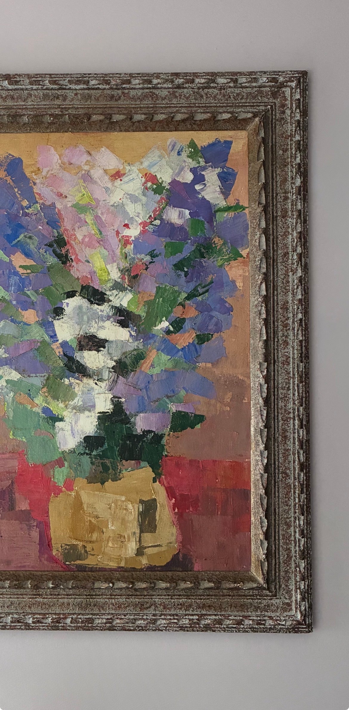 Abstract Flowers Oil Painting on Canvas