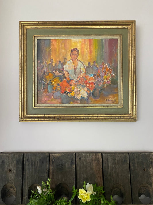 The Flower Seller Painting on Canvas