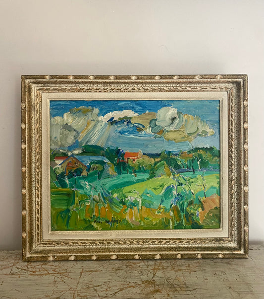Oise French Landscape Painting on Canvas
