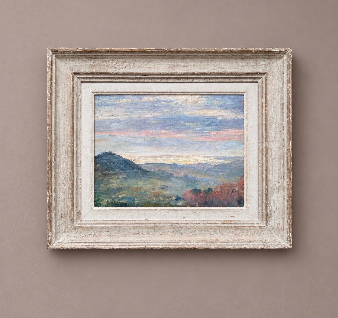 Misty Morning Landscape Oil Painting