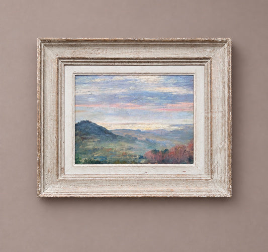 Misty Morning Landscape Oil Painting