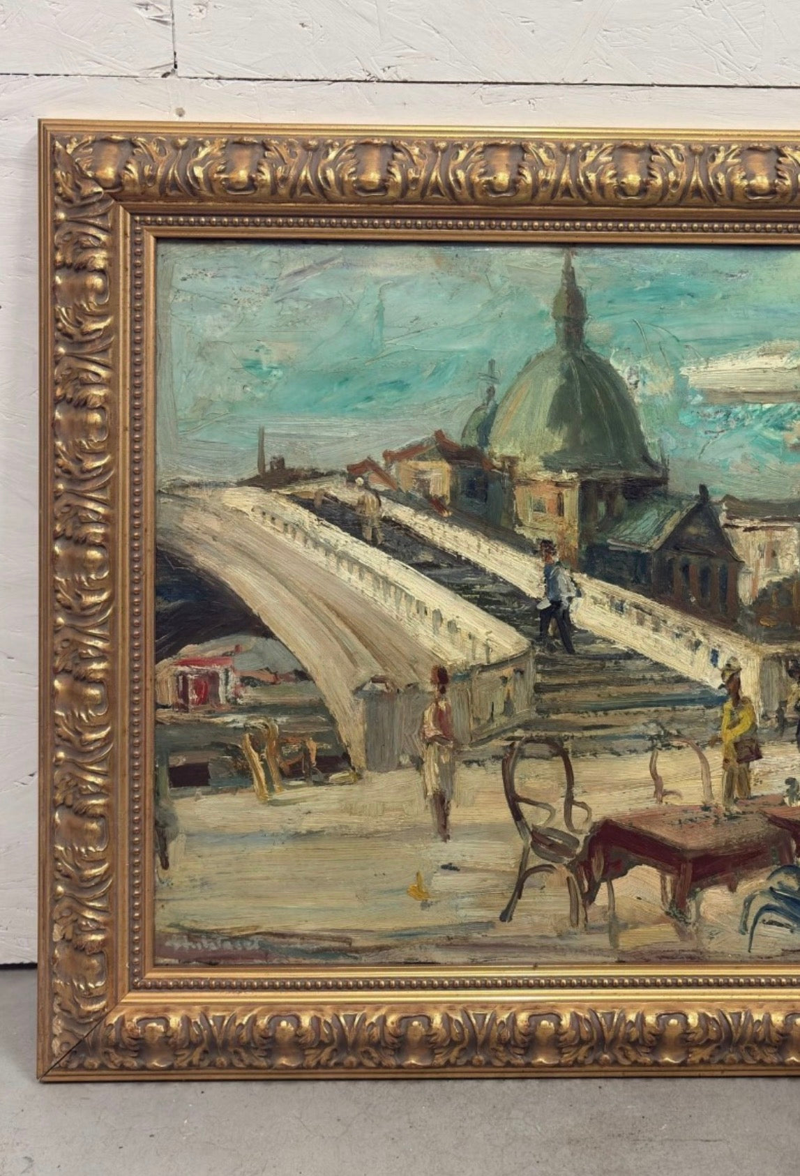 Venice Cafe View Oil Painting
