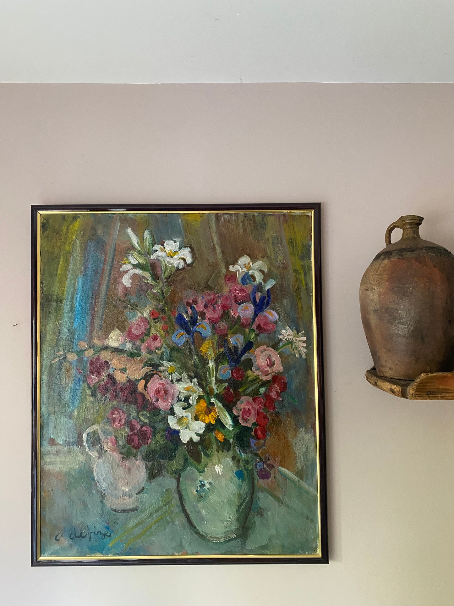 Carmen Benoit Defize Floral Oil Painting on Canvas
