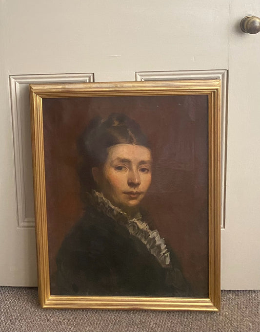 Portrait of a Beautiful Lady Oil Painting on Canvas