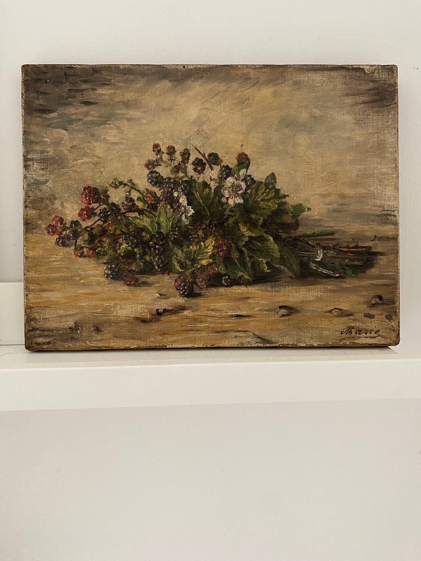 Blackberries Oil Painting on Canvas