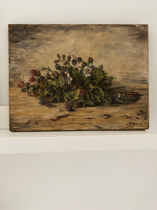 Blackberries Oil Painting on Canvas