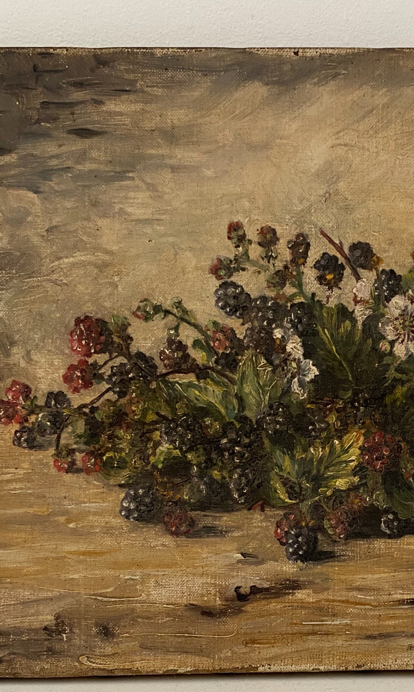 Blackberries Oil Painting on Canvas