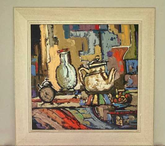 Abstract Kitchen Scene Oil Painting