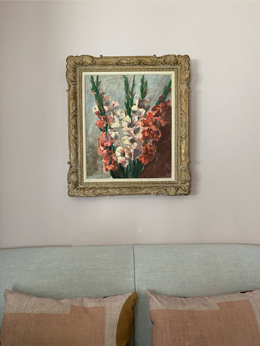 Gladioli in Bloom Oil Painting on Canvas