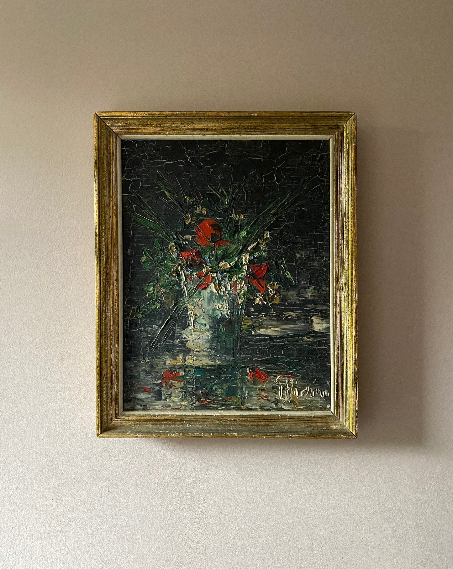 Mid Century Still and Strong Impasto Oil Painting