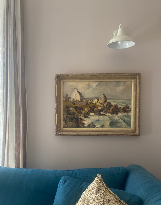 Guerin Rocky Coastal Oil Painting on Canvas