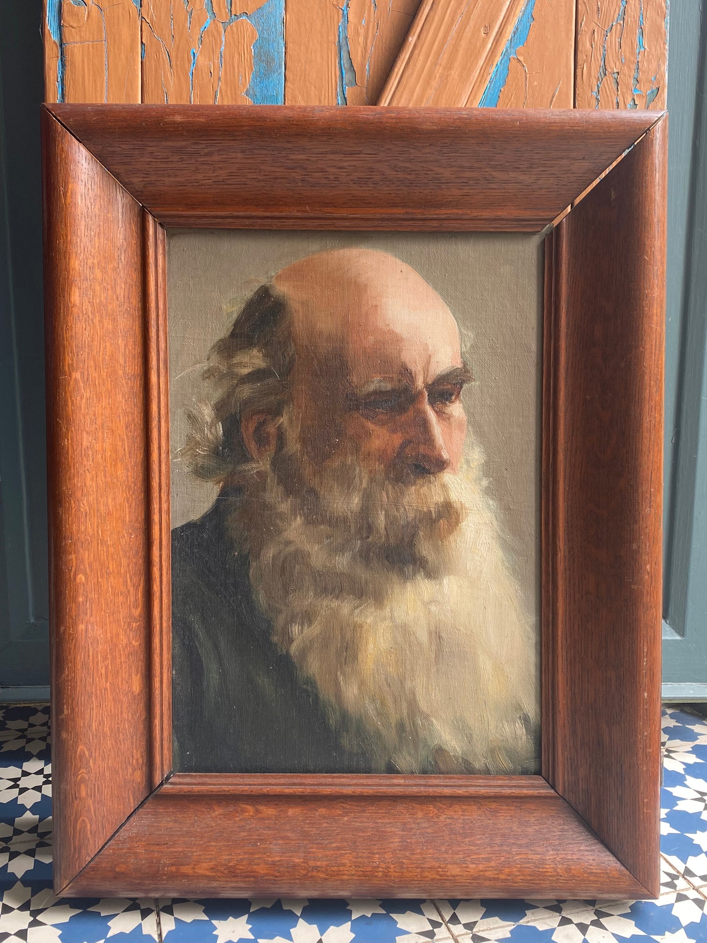 The Grandfather Oil Portrait