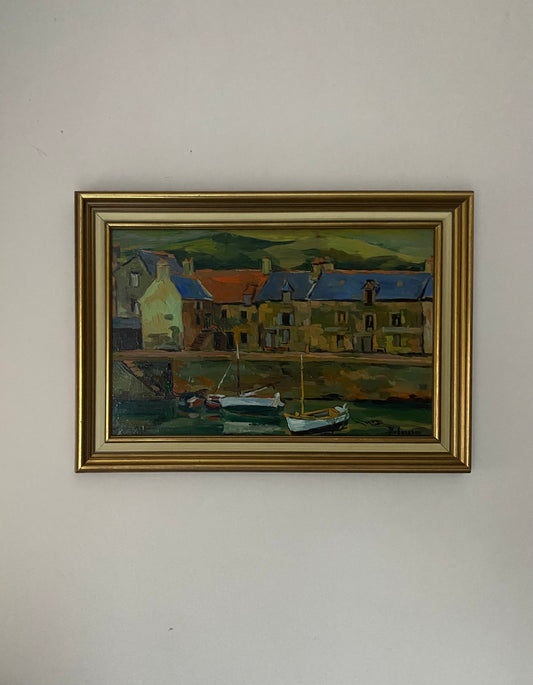 Along the Harbour Oil Painting