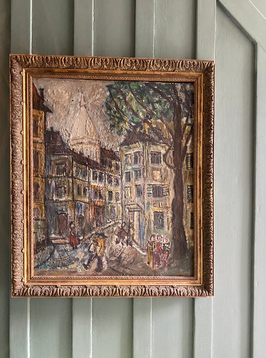 A View of Paris Oil Painting on Canvas