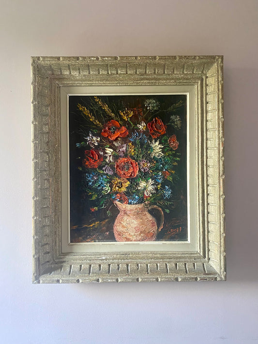 Anna de Bungay Flowers in Terracotta Jug Oil Painting
