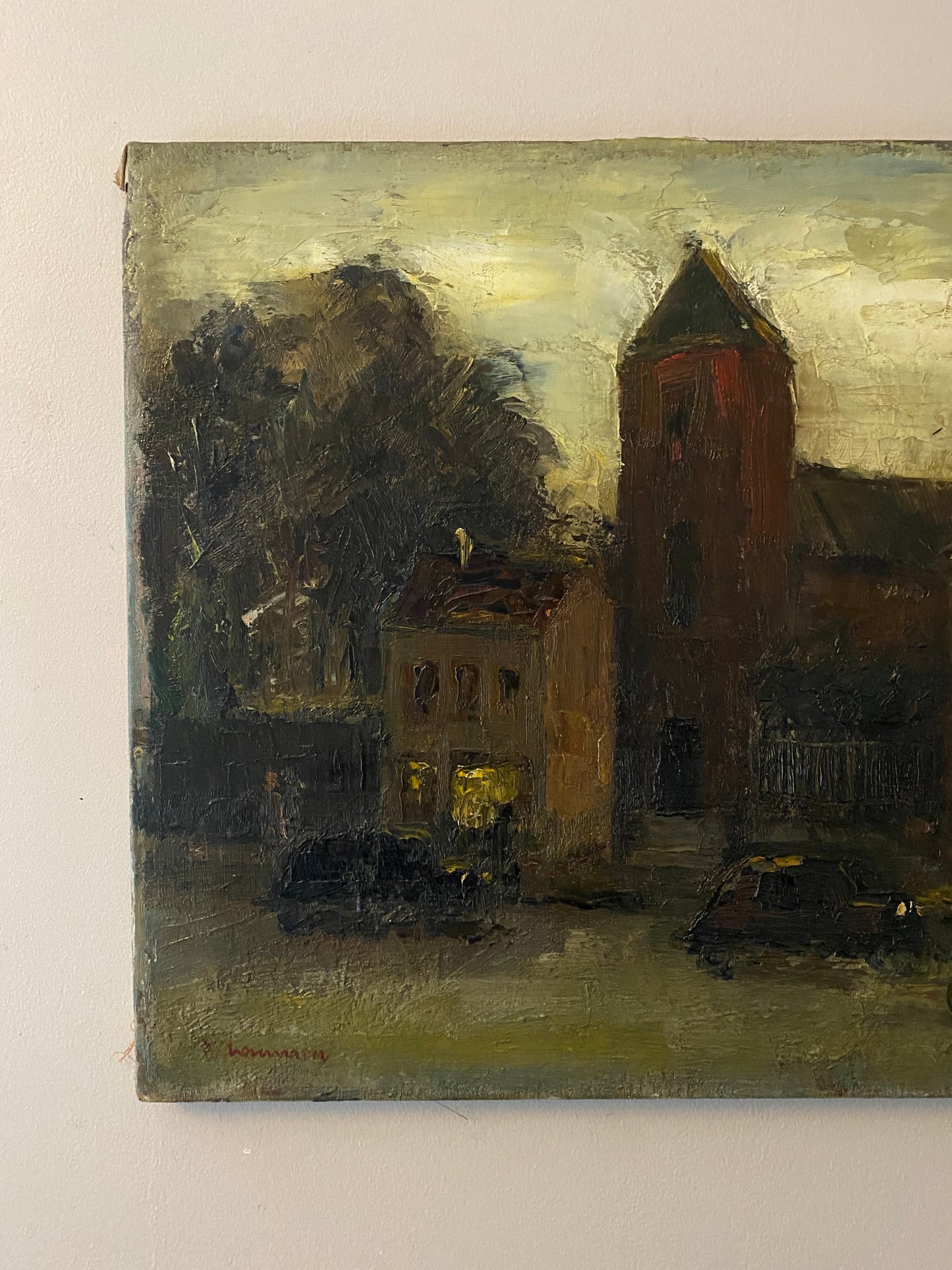 Everyday Street Scene Oil Painting on Canvas