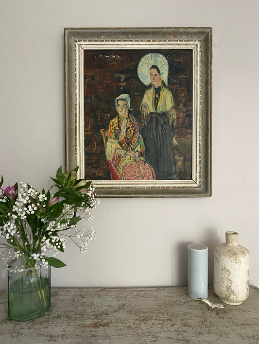 Two Figures, One Story Oil Painting