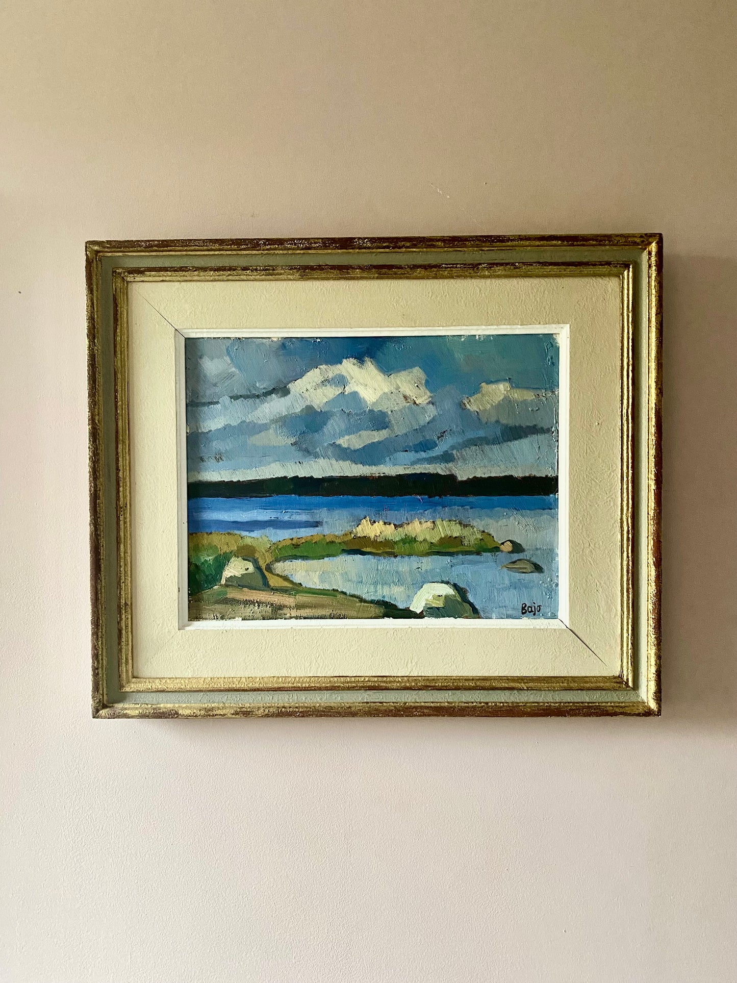 Bajo Vibrant Seascape Oil Painting