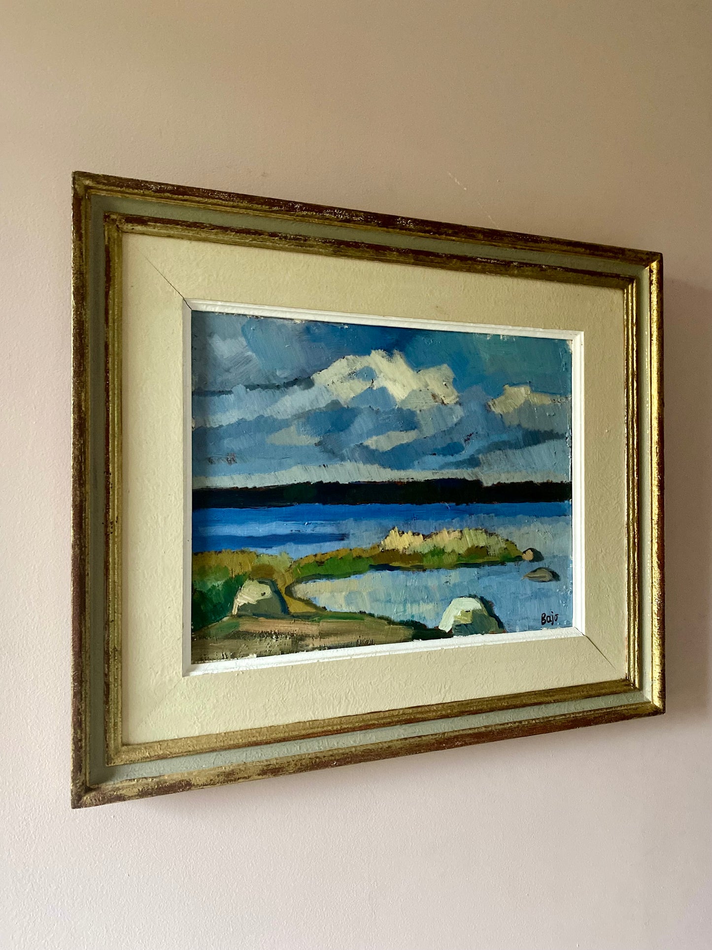 Bajo Vibrant Seascape Oil Painting