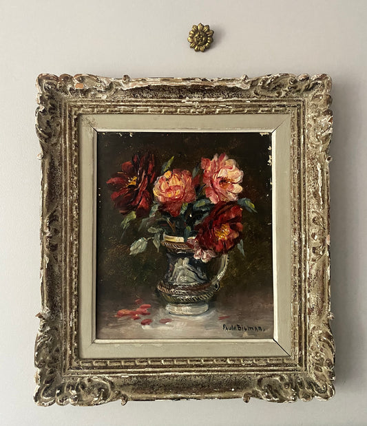 Pretty and Peaceful Floral Rose Oil Painting