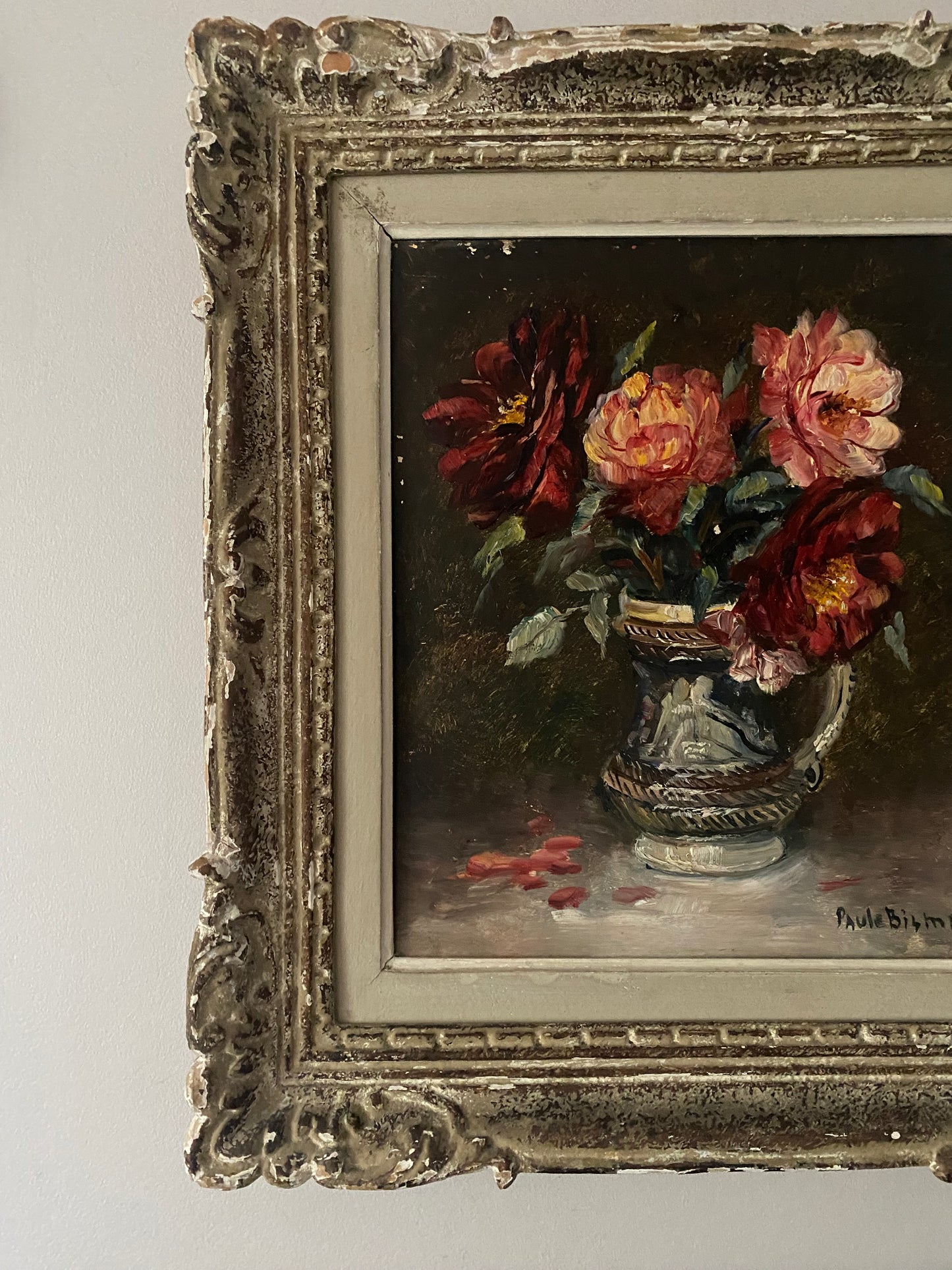 Pretty and Peaceful Floral Rose Oil Painting
