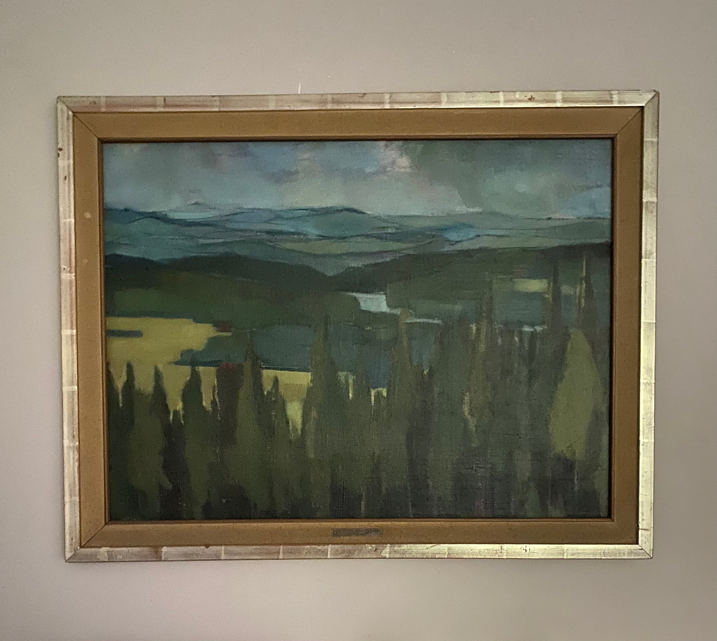Scandinavian Landscape 1950 Loof Oil Painting