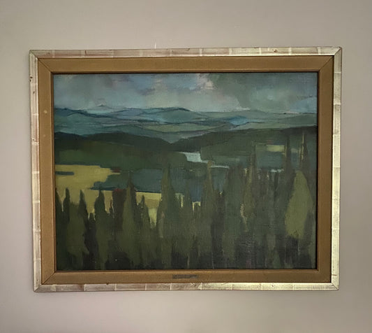 Scandinavian Landscape 1950 Loof Oil Painting