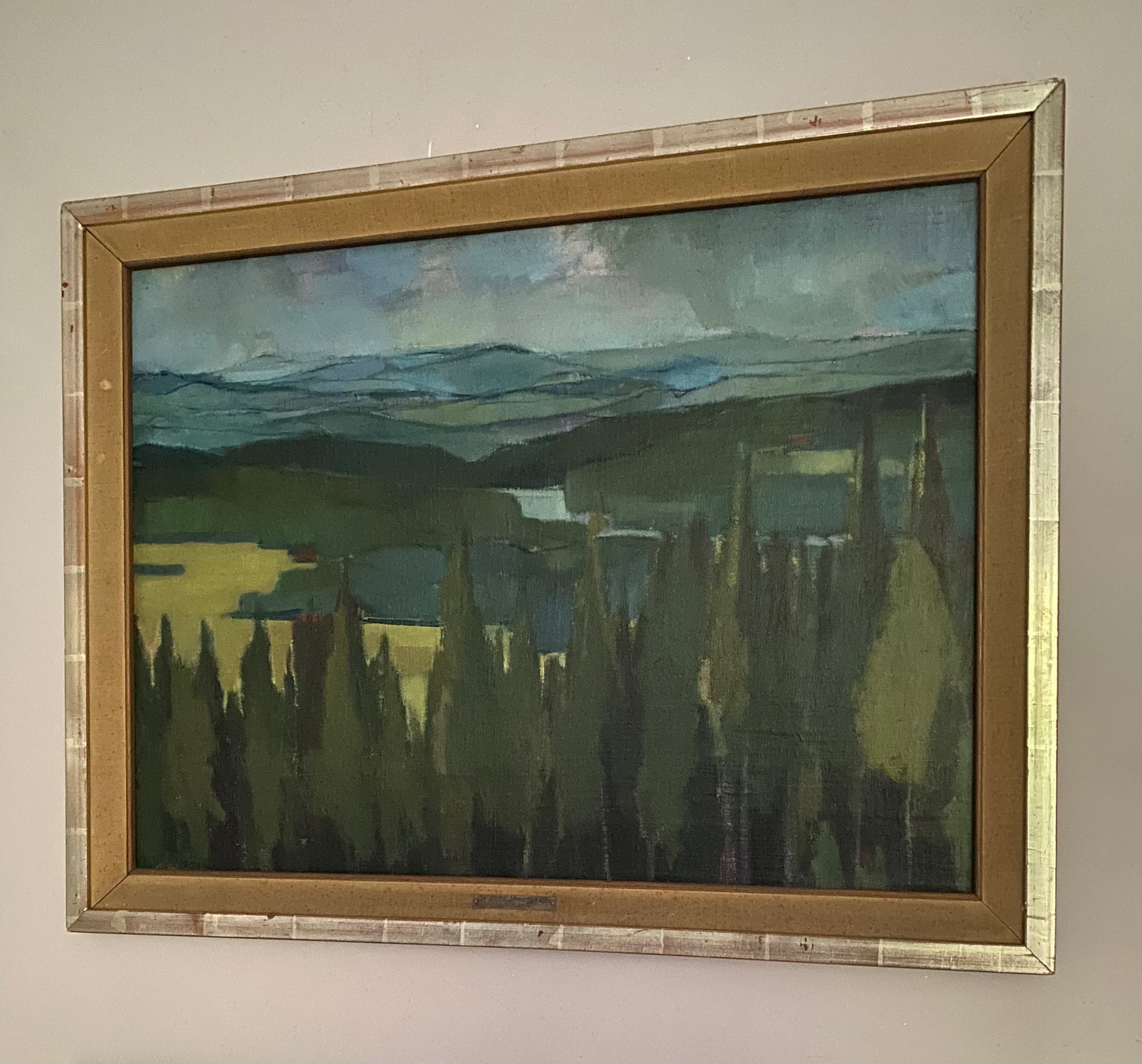 Scandinavian Landscape 1950 Loof Oil Painting