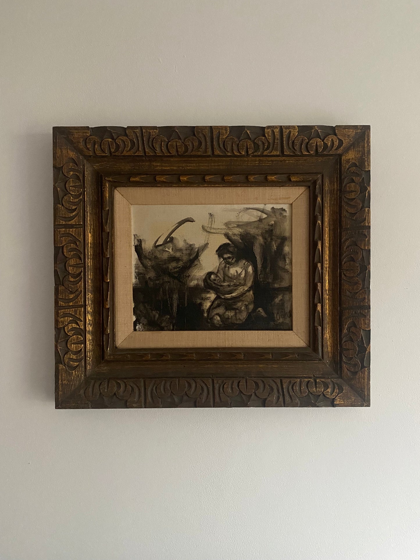 Jacques Ochs Mother and Child Oil Painting