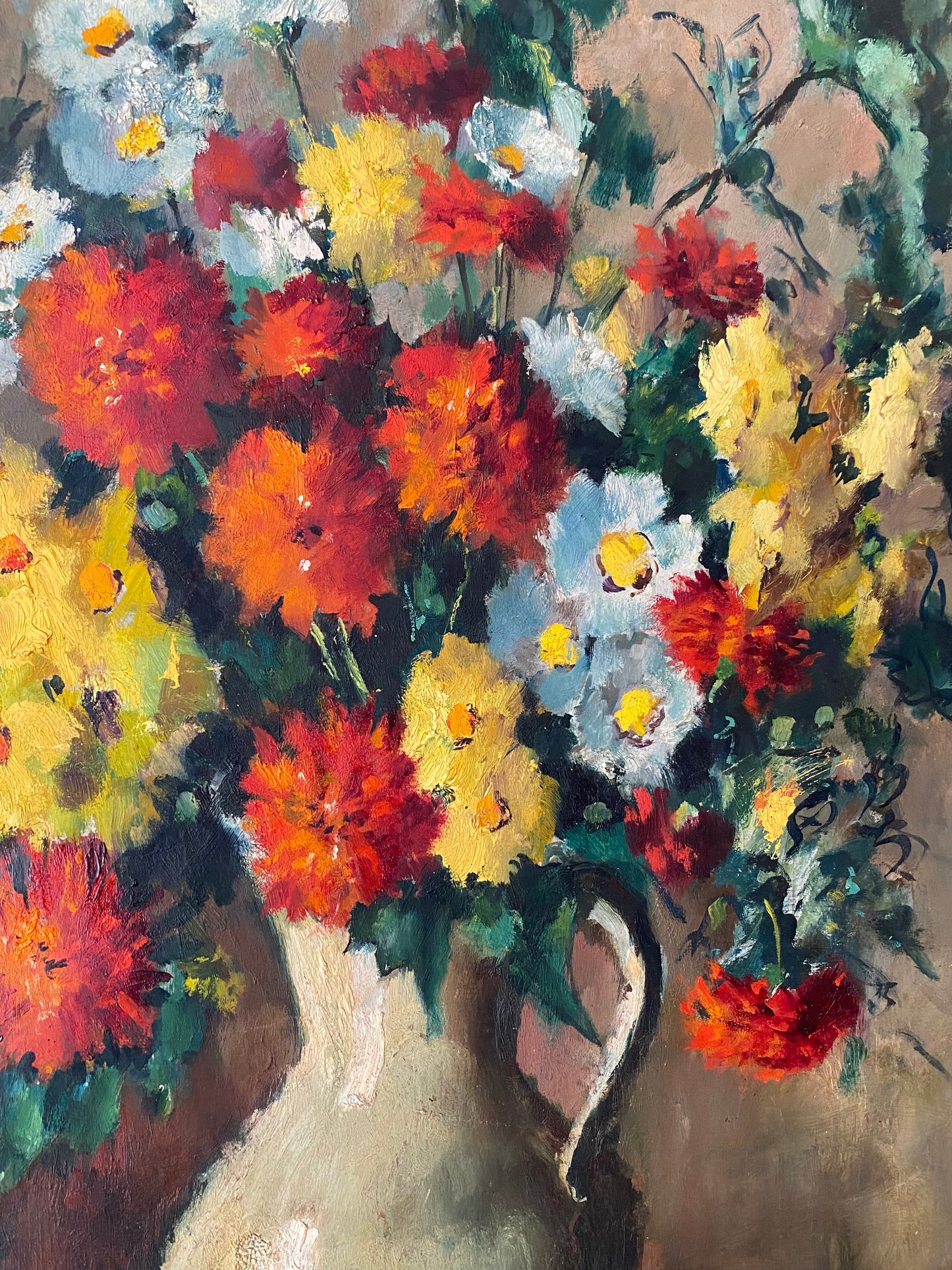 Study of Florals in Vase Oil on Canvas