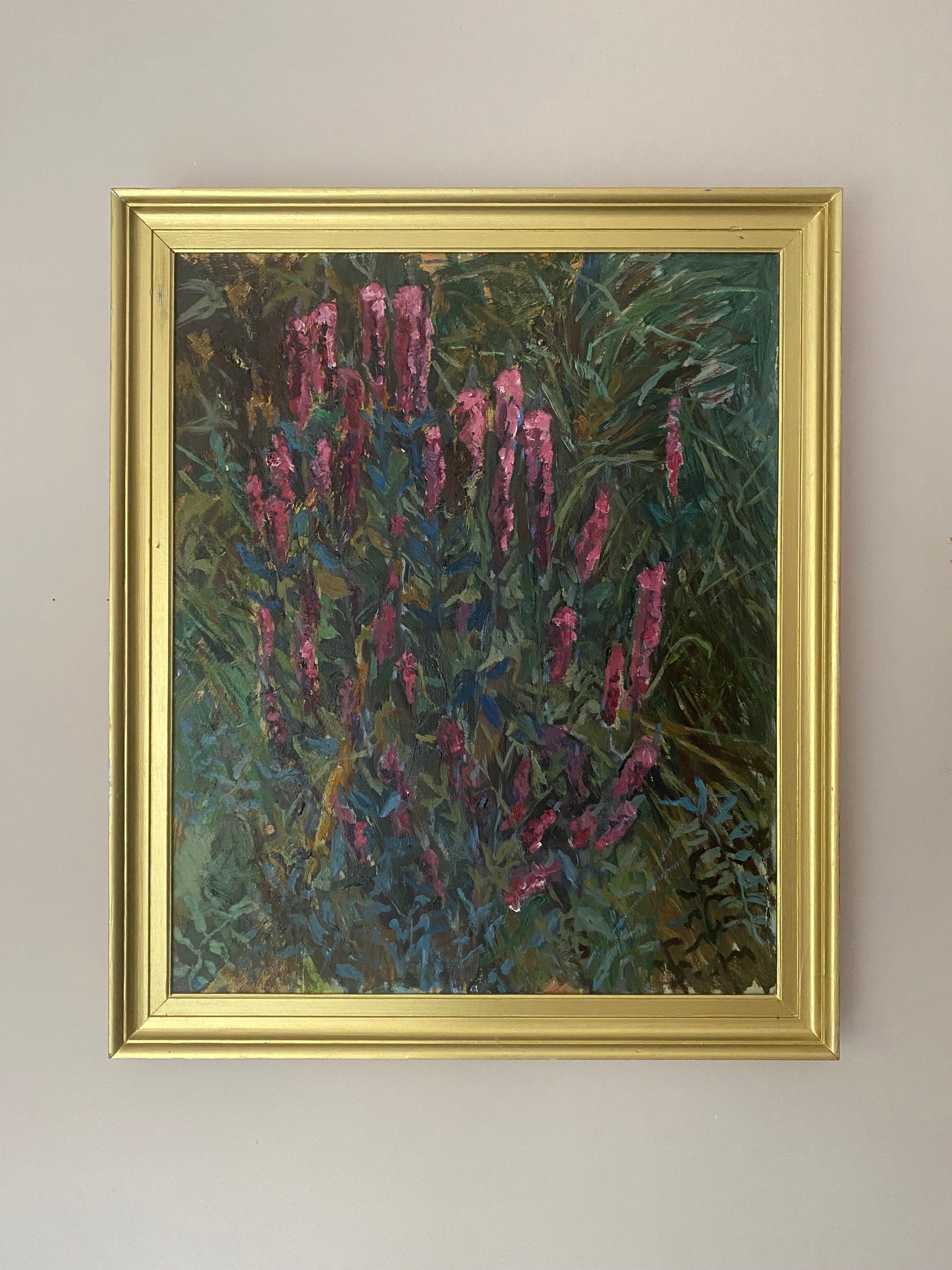 Carl-Otto Kellgren Oil on Canvas of Torchflowers