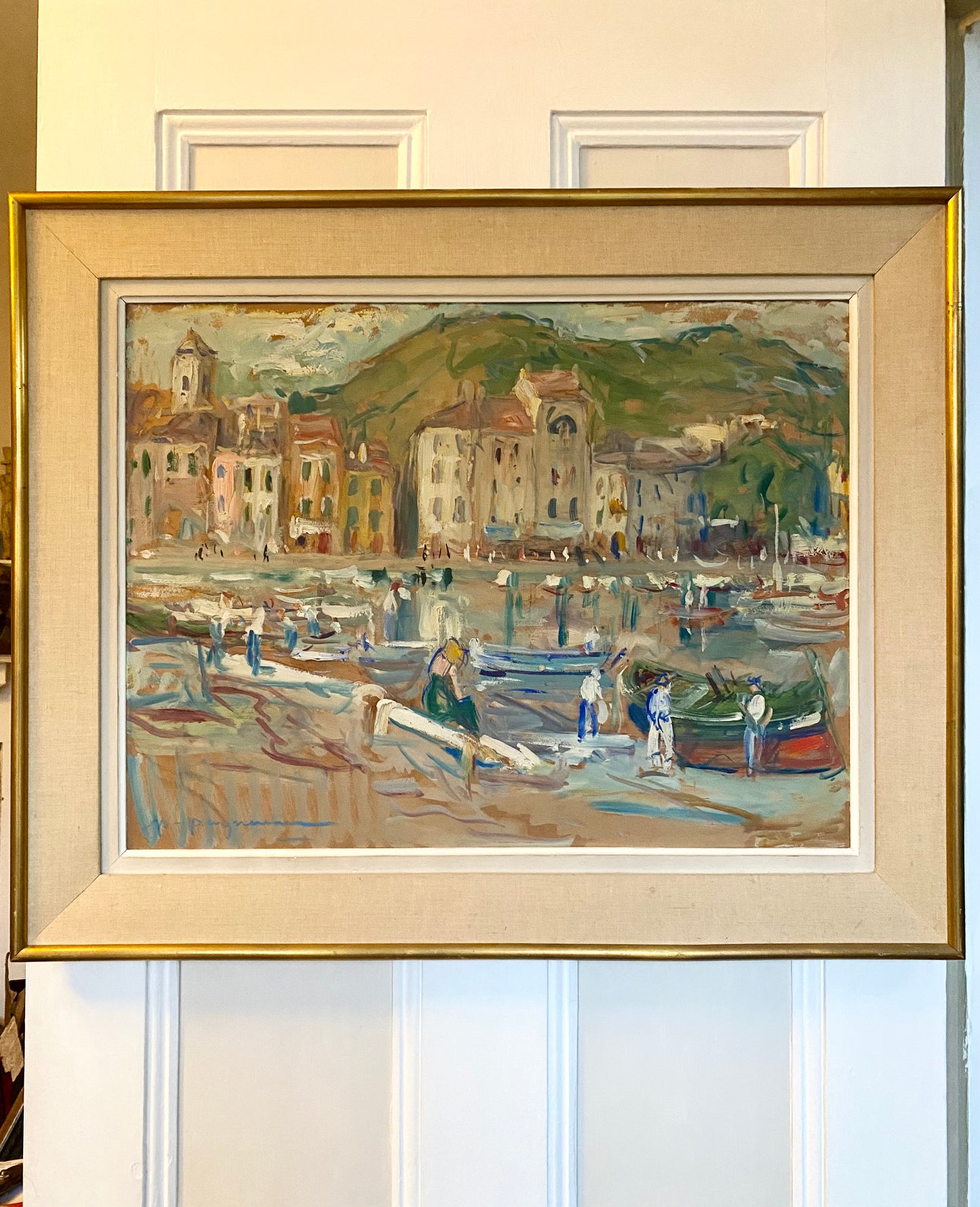 View of the Port Oil Painting